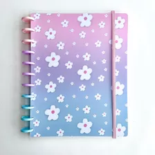 Caderno De Disco Grande Inteligente Basic - Flowers- 10mat