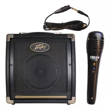 Combo Karaoke Microfono Amplificador Peavey Voz Teclado Niño