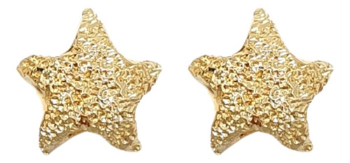 Brinco Estrela Baby Segundo Furo De Ouro 18k 750  Amarelo