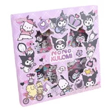 Caixa 100 Cartelas Adesivos Fofos Kawaii Kuromi My Melody