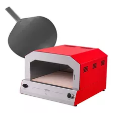 Forno A Gás 31 L Para Pizzas Power Flame Hidro Industrial Cor Vermelho