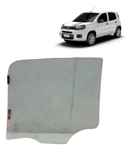 Vidro Porta Traseira Direita Fiat Novo Uno 11/16 Mp5414 - Fiat - Código 180368345235