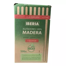 Agitadores Madera Bebidas Calientes Frias 15 Cm X 500 Iberia