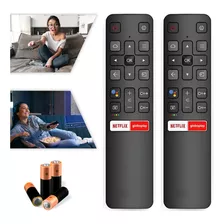 Kit 2 Controle Remoto Para Tcl Tv Smart Netflix Globoplay