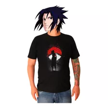 Camiseta Naruto Sasuke Uchiha Anime Camisa Blusa 100%algodão