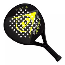 Paleta Padel Dunlop Rocket Ultra Nh Yellow Grafito - Olivos Color Negro/amarillo