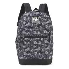 Mochila De Costas Grande Cinza Up4you Mc46631up Luxcel