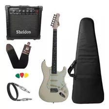 Kit Guitarra Stratocaster Tagima Memphis Mg30 Cubo Completo Cor Branco