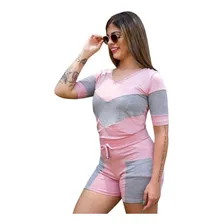 Conjunto Blusa E Shorts Tendencia Moda Instagram P Ao Xg 