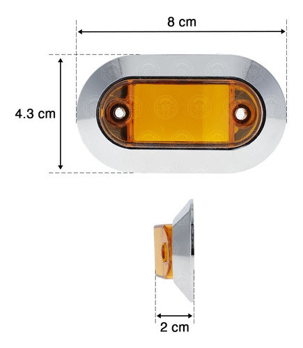 Par Mini Plafon Ovalado Led Gel Plasma Caja Camion 12-24v Foto 10