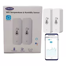 Pack 2 Sensores Temperatura Y Humedad, Wifi -app Tuya Alexa
