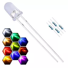 Edgelec 200 Piezas 10 Colores X 20 Piezas 5 Mm Led Diodo Emi