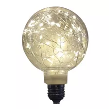 Foco Led Globo De Fantasia Glitter Deco 1,5w E27 G95 Color De La Luz Blanco Cálido