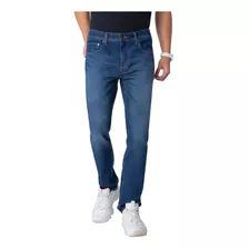Calça Tommy Hilfiger Jeans Straight Denton Dark Stone Azul