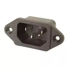 Ficha Conector C 14 Chasis Para Pc Macho Para Atornillar