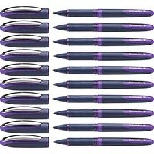 Pluma Rollerball Schneider One, 0.6 Mm-tinta Violeta-10pzs