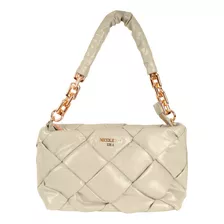 Bolsa Shoulder Nicole Lee Acolchonada Con Cadena Ss22 Color Sage