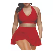 Short Saia Plus Size Fitness Academia Bermuda Malhar Passeio