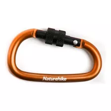 Chaveiro De Mosquetão Com Proteção Naturehike Em Forma De D, 8 Cm, Cor Laranja