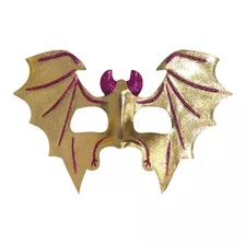 Antifaz Murciélago Glitter Gibré Halloween - Ciudad Cotillón