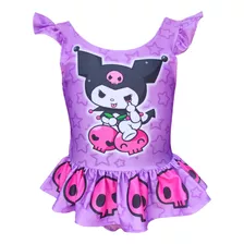 Traje De Baño Licra Niña Kitty Kuromi Melody Cinnamoroll 