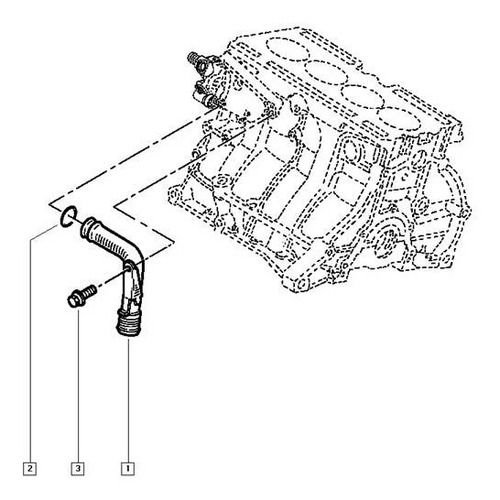 Tubo Caeria Refrigerante Renault Clio Twingo Motor D7f/d4f Foto 2