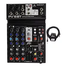 Paquete: Peavey Pv 6bt Pv6bt Pro Mezclador De Audio Con 2 En