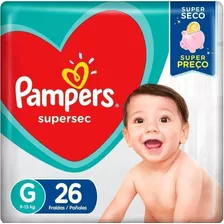 Fralda Descartável Pampers Supersec Promoção Tamanho G