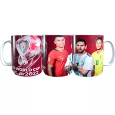 Mugs Personalizados Mundialm Qatar2022 Messi Neymar Ronaldo