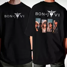 Camiseta Oversized Bon Jovi Banda Rock Integrantes Show