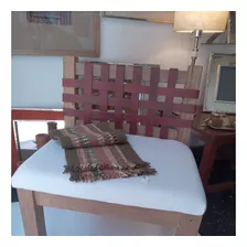 Silla Matera Con Asiento Tapizado Y Respaldo Con Cuero