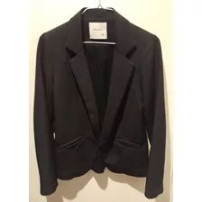 Blazer Negro Mujer Delucca Talle 2 Pequeño 