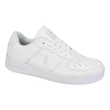 Tenis Escolar Con Agujeta Hpc Polo Blanco Teens 222