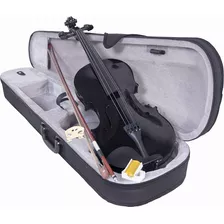 Violín Acústico Semiprofesional 4/4 De Madera Fina (negro) 