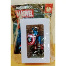 Coleção De Miniaturas Marvel Eaglemoss Capitão America Metal