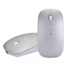 Mouse Inalambrico Bluetooth Y Usb Recargable 1600 Dpi Gris 