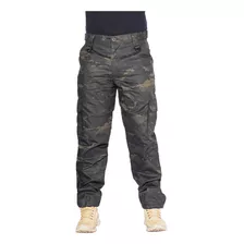 Calça Cargo Masculina Reforçada Rip Stop 7 Bolsos Com Ajuste