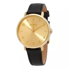 Relógio Nixon Arrow Leather Couro Dourado