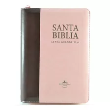 Biblia Reina Valera 1960 Mediana Letra Grande Rosa Marrón