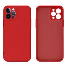 Capa Protege Câmera Silicone Veludo Compatível iPhone 12 Pro Cor Vermelho