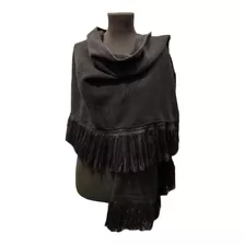 Manton Pashmina Tejido Con Flecos Ruana Bufamanta Importado