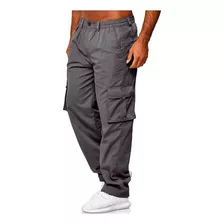 Pantalones Cargo Rectos Sueltos Casuales Para Hombres