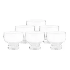 Set 6 Copas Helado Ice Cream 225 Cc Color Transparente