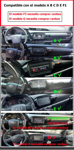 Auto Radio Estreo Android Gps Para Toyota Hilux 2016-2022 Foto 5
