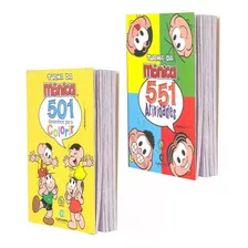 Kit 2 Livros 501 Desenhos E 551 Atividades - Turma Da Monica