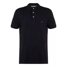 Camiseta Gola Polo Tommy Hilfiger Slim Im 1985 Preto