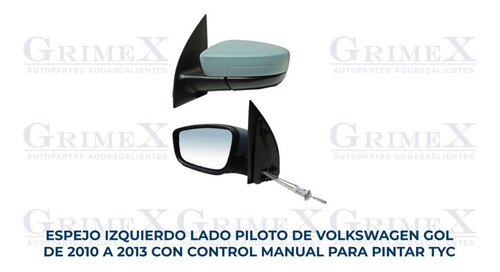 Espejo Gol/saveiro 2010-2011-2012-2013 C/control Manual Ore Foto 2