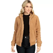 Casaco Teddy Feminino Com Capuz Inverno Blogueira Lançamento