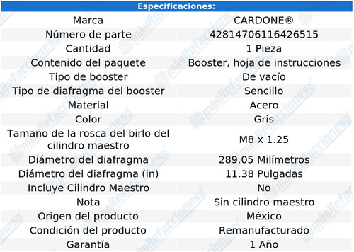 Hidrobooster Frenos Dodge Dakota 1994 Foto 5