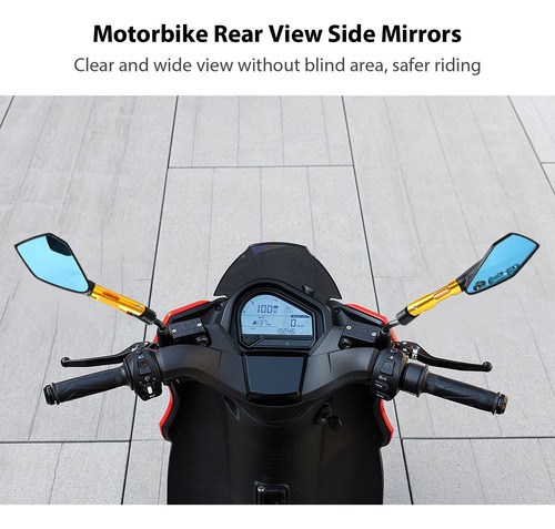 Espejos Para Moto Deportivos Street Racer Motocicleta 2pcs Foto 3